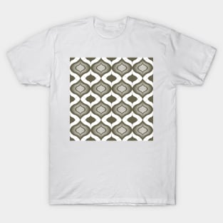 Ogee pattern olive green T-Shirt